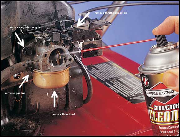 Honda mower hotsell carb cleaning